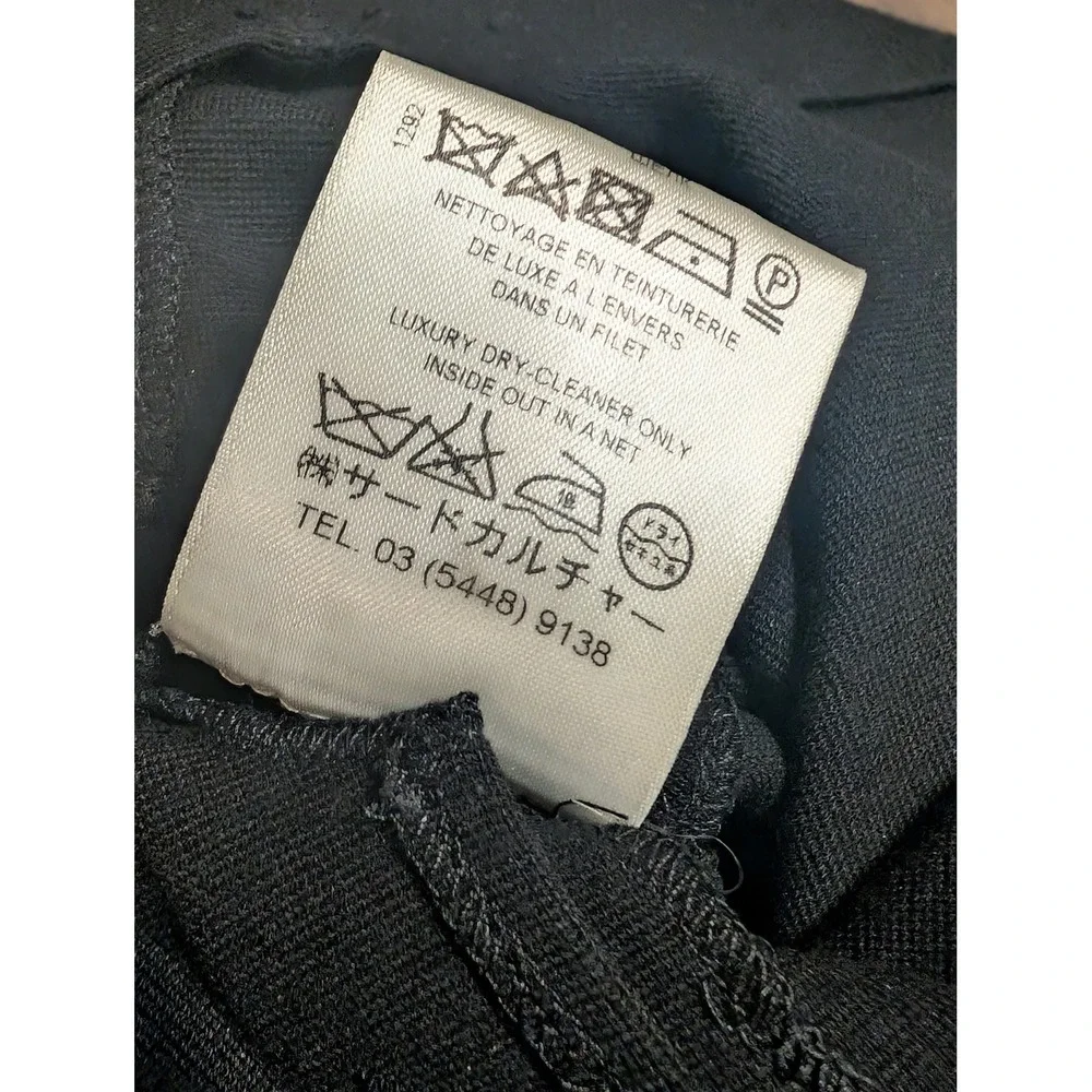 Givenchy Black Long Sleeve Silk Trim Sheath Dress IT 42 US 10 Long Sleeve LBD - Picture 7 of 8